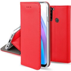 Перекидной чехол Moozy для Xiaomi Redmi Note 8T - красный магнитный откидной футляр с держателем для карт и подставкой цена и информация | Чехлы для телефонов | 220.lv