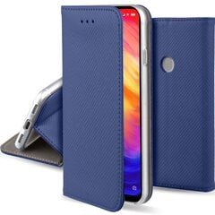 Перекидной чехол Moozy для Xiaomi Redmi Note 7, Redmi Note 7 Pro - темно-синий магнитный откидной футляр с держателем для карт и подставкой цена и информация | Чехлы для телефонов | 220.lv