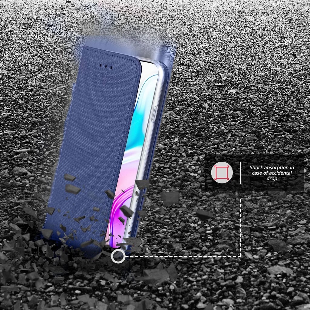 Moozy magnētisks telefona maciņš ar karšu turētāju un statīva funkciju saderīgs ar Xiaomi Redmi 8 telefona modeli - Tumši zils cena un informācija | Telefonu vāciņi, maciņi | 220.lv