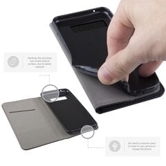 Перекидной чехол Moozy для Samsung S10 - Черный магнитный откидной футляр с держателем для карт и подставкой цена и информация | Чехлы для телефонов | 220.lv