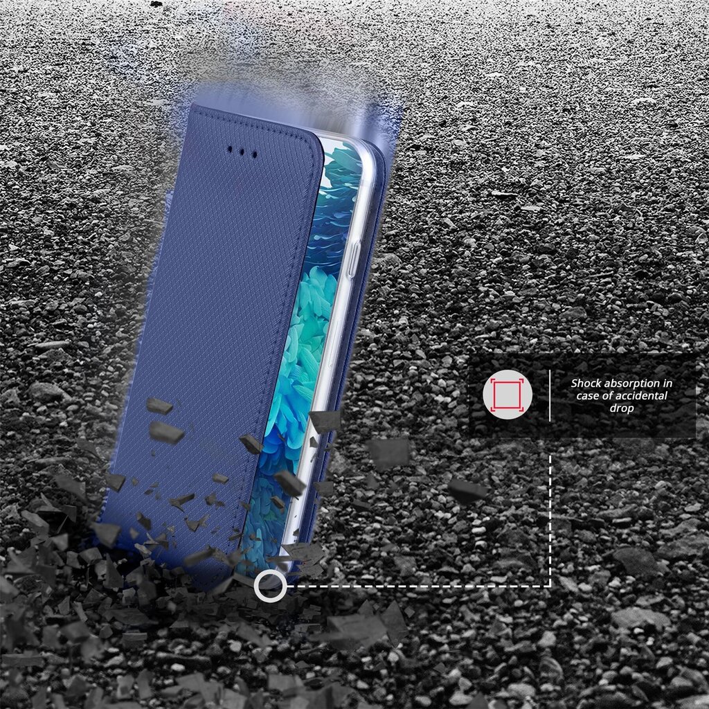 Moozy magnētisks telefona maciņš ar karšu turētāju un statīva funkciju saderīgs ar Samsung S20 FE telefona modeli - Tumši zils cena un informācija | Telefonu vāciņi, maciņi | 220.lv