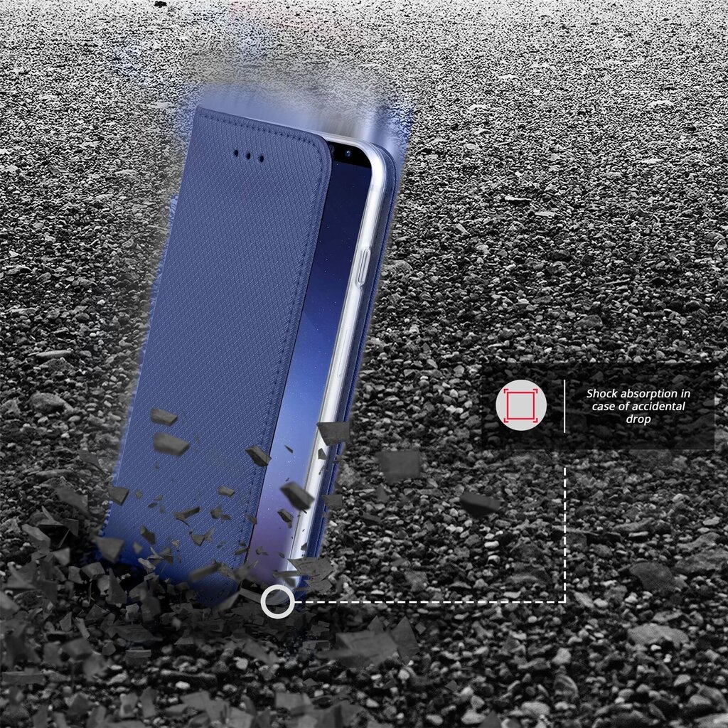 Moozy magnētisks telefona maciņš ar karšu turētāju un statīva funkciju saderīgs ar Samsung S9 telefona modeli - Tumši zils cena un informācija | Telefonu vāciņi, maciņi | 220.lv