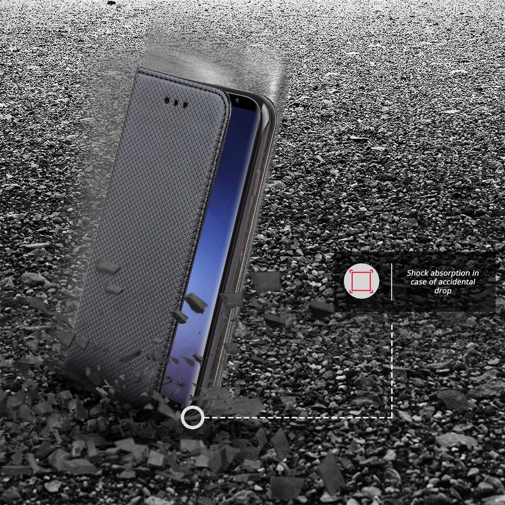 Moozy magnētisks telefona maciņš ar karšu turētāju un statīva funkciju saderīgs ar Samsung S9 Plus telefona modeli - Melns cena un informācija | Telefonu vāciņi, maciņi | 220.lv