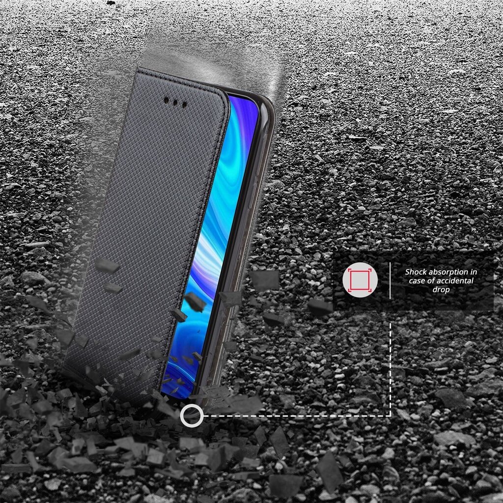 Moozy magnētisks telefona maciņš ar karšu turētāju un statīva funkciju saderīgs ar Xiaomi Redmi Note 9 telefona modeli - Melns cena un informācija | Telefonu vāciņi, maciņi | 220.lv