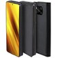 Moozy magnētisks telefona maciņš ar karšu turētāju un statīva funkciju saderīgs ar Xiaomi Poco X3 NFC telefona modeli - Melns cena un informācija | Telefonu vāciņi, maciņi | 220.lv