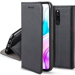 Перекидной чехол Moozy для Xiaomi Redmi 8 - Черный магнитный откидной футляр с держателем для карт и подставкой цена и информация | Чехлы для телефонов | 220.lv