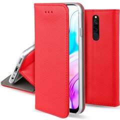 Перекидной чехол Moozy для Xiaomi Redmi 8 - Красный магнитный откидной футляр с держателем для карт и подставкой цена и информация | Чехлы для телефонов | 220.lv