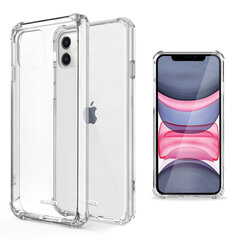 Moozy triecienizturīgs silikona telefona apvalks saderīgs ar iPhone 11 – caurspīdīgs vāciņš ar papildus stūru aizsardzību cena un informācija | Telefonu vāciņi, maciņi | 220.lv