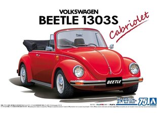 Aoshima - Volkswagen 15ADK Beetle 1303S Cabriolet 1975, 1/24, 06154 цена и информация | Конструкторы и кубики | 220.lv
