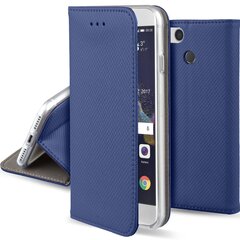 Moozy magnētisks telefona maciņš ar karšu turētāju un statīva funkciju saderīgs ar Huawei P8 Lite 2017 telefona modeli - Tumši zils cena un informācija | Telefonu vāciņi, maciņi | 220.lv