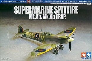 Tamiya - Super Marine Spitfire Mk.Vb/Mk.Vb TROP, 1/72, 60756 cena un informācija | Konstruktori | 220.lv
