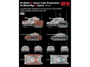 Rye Field Model - Pz.Kpfw.IV Ausf.J Late Production Pz.Beob.Wg.IV Ausf.J, 1/35, RFM-5033 cena un informācija | Konstruktori | 220.lv