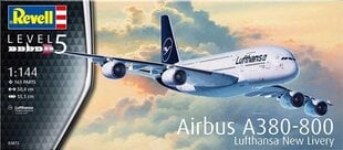 Revell - Airbus A380-800 Lufthansa New Livery, 1/144, 03872 цена и информация | Конструкторы и кубики | 220.lv