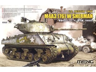 Пластиковая сборная модель Meng Model - M4A3 (76) W Sherman, 1/35, TS-043 цена и информация | Конструкторы и кубики | 220.lv