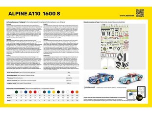 Heller - Starter Set Alpine A110 1600 S подарочный набор, 1/24, 56745 цена и информация | Конструкторы и кубики | 220.lv