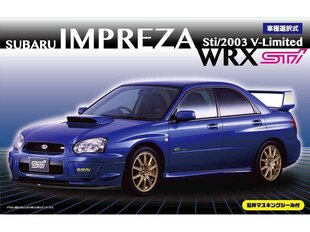 Fujimi - Subaru Impreza WRX Sti/2003 V-Limited, 1/24, 03940 cena un informācija | Konstruktori | 220.lv