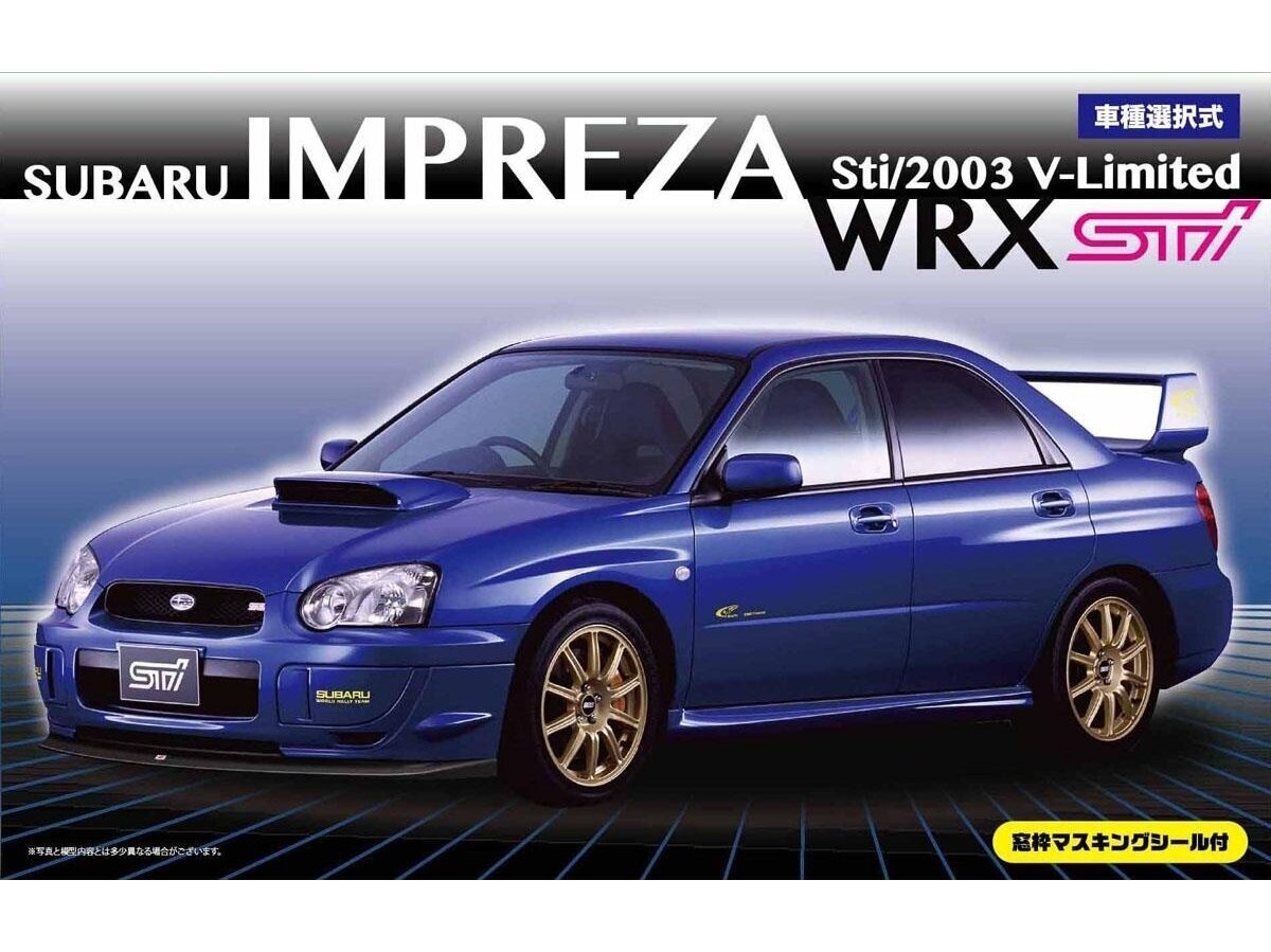 Fujimi - Subaru Impreza WRX Sti/2003 V-Limited, 1/24, 03940 cena un informācija | Konstruktori | 220.lv