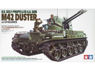 Конструктор Tamiya - U.S. Self-propelled A.A. Gun M42 Duster w/3 Figures, 1/35, 35161 цена и информация | Конструкторы и кубики | 220.lv