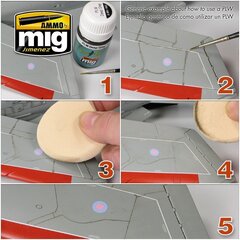 AMMO MIG - PANEL LINE WASH OCHRE FOR SAND CAMO, 35 ml, 1622 cena un informācija | Modelēšanas un zīmēšanas piederumi | 220.lv