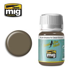 AMMO MIG - PANEL LINE WASH SHADOW FOR DESERT BROWN, 35 ml, 1621 цена и информация | Принадлежности для рисования, лепки | 220.lv