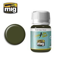 AMMO MIG - PANEL LINE WASH GREEN BROWN, 35 ml, 1612 cena un informācija | Modelēšanas un zīmēšanas piederumi | 220.lv