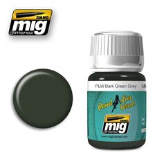 AMMO MIG - PANEL LINE WASH DARK GREEN GREY, 35 ml, 1608 cena un informācija | Modelēšanas un zīmēšanas piederumi | 220.lv