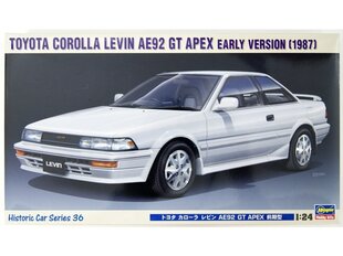 Пластиковая сборная модель Hasegawa - Toyota Corolla Levin AE92 GT Apex Early Version (1987), 1/24, 21136 цена и информация | Конструкторы и кубики | 220.lv