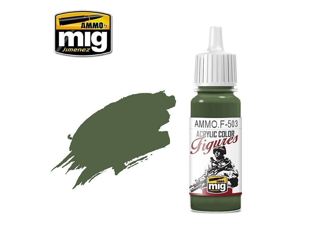 AMMO MIG - DARK OLIVE GREEN FS-34130, 17ml. F503 cena un informācija | Modelēšanas un zīmēšanas piederumi | 220.lv