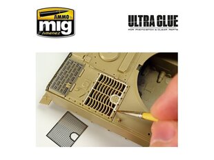 Клей AMMO MIG - ULTRA GLUE - FOR ETCH, CLEAR PARTS & MORE, 40 мл, 2031 цена и информация | Принадлежности для рисования, лепки | 220.lv