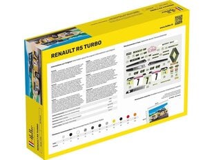 Пластиковая сборная модель для начинающего моделиста Heller - Renault R5 Turbo Starter Set, 1/24, 56717 цена и информация | Конструкторы и кубики | 220.lv