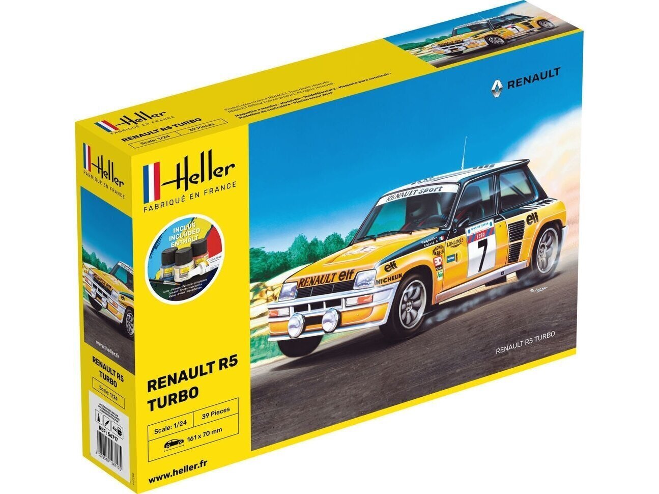 Heller - Renault R5 Turbo Starter Set, 1/24, 56717 cena un informācija | Konstruktori | 220.lv