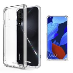 Moozy triecienizturīgs silikona telefona apvalks saderīgs ar Huawei Nova 5T un Honor 20 – caurspīdīgs vāciņš ar papildus stūru aizsardzību цена и информация | Чехлы для телефонов | 220.lv