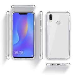 Moozy triecienizturīgs silikona telefona apvalks saderīgs ar Huawei P Smart Plus 2018 – caurspīdīgs vāciņš ar papildus stūru aizsardzību цена и информация | Чехлы для телефонов | 220.lv