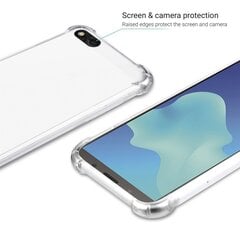 Moozy triecienizturīgs silikona telefona apvalks saderīgs ar Huawei Y5 2018, Y5 Prime 2018 – caurspīdīgs vāciņš ar papildus stūru aizsardzību cena un informācija | Telefonu vāciņi, maciņi | 220.lv