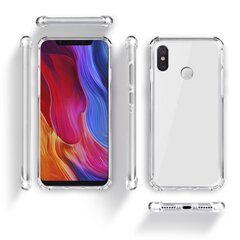 Ударопрочный силиконовый чехол Moozy для Xiaomi Mi 8 - Прозрачный чехол с усиленной защитой углов цена и информация | Чехлы для телефонов | 220.lv