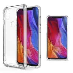 Ударопрочный силиконовый чехол Moozy для Xiaomi Mi 8 - Прозрачный чехол с усиленной защитой углов цена и информация | Чехлы для телефонов | 220.lv