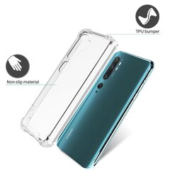 Moozy triecienizturīgs silikona telefona apvalks saderīgs ar Xiaomi Mi Note 10, Xiaomi Mi Note 10 Pro – caurspīdīgs vāciņš ar papildus stūru aizsardzību цена и информация | Чехлы для телефонов | 220.lv