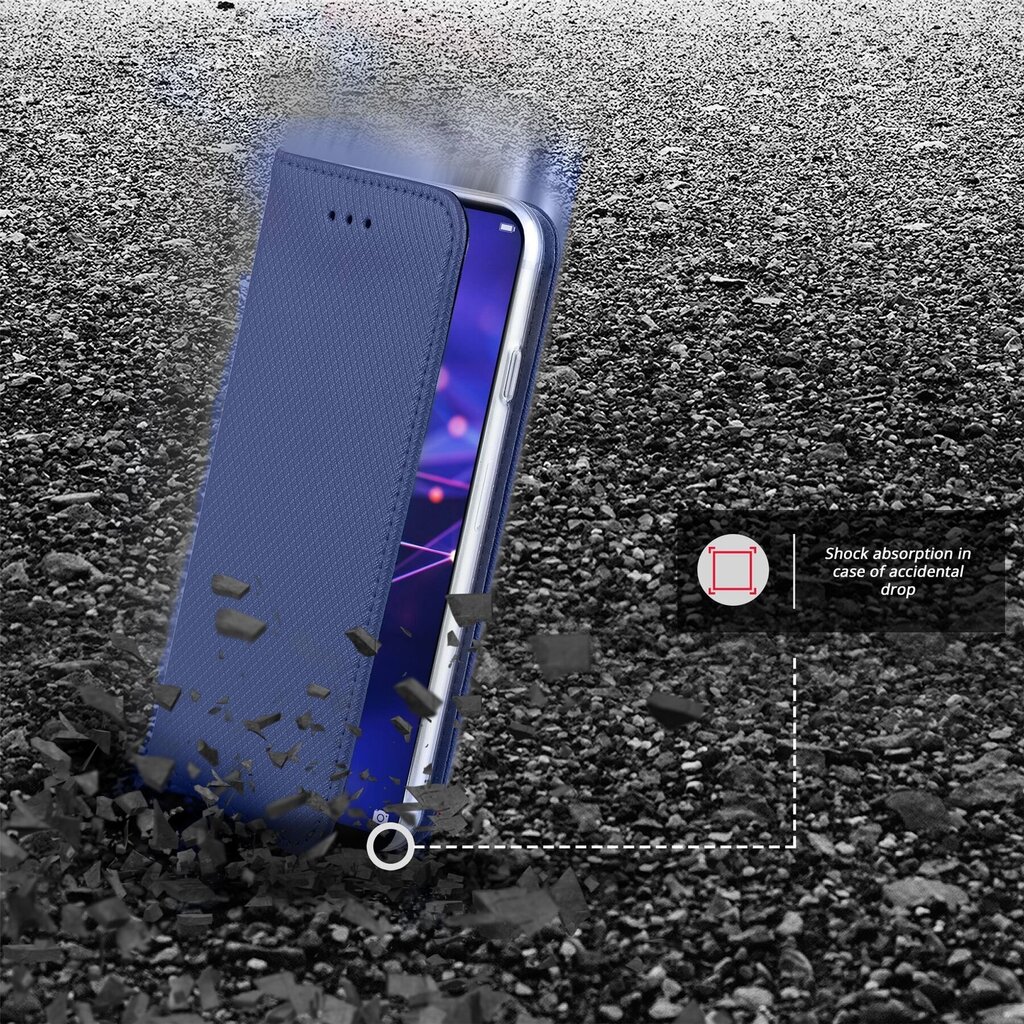Moozy magnētisks telefona maciņš ar karšu turētāju un statīva funkciju saderīgs ar Huawei Mate 20 Lite telefona modeli - Tumši zils cena un informācija | Telefonu vāciņi, maciņi | 220.lv