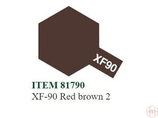 Краска Tamiya - XF-90 Red brown 2, 10 мл цена и информация | Принадлежности для рисования, лепки | 220.lv