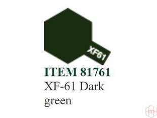 Краска Tamiya - XF-61 Dark green, 10 мл цена и информация | Принадлежности для рисования, лепки | 220.lv