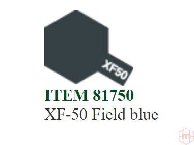 Tamiya - XF-50 Field blue, 10ml cena un informācija | Modelēšanas un zīmēšanas piederumi | 220.lv