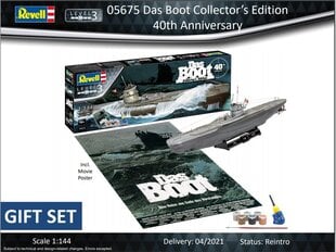 Revell - Das Boot U-Boot Typ VII C Collectors Edition, 1/144, 05675 cena un informācija | Revell Rotaļlietas, bērnu preces | 220.lv