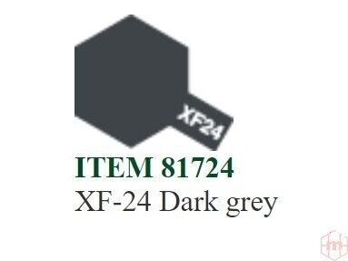 Tamiya - XF-24 Dark grey, 10ml cena un informācija | Modelēšanas un zīmēšanas piederumi | 220.lv