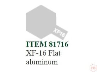 Tamiya - XF-16 Flat aluminum, 10ml cena un informācija | Modelēšanas un zīmēšanas piederumi | 220.lv
