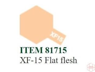 Tamiya - XF-15 Flat flesh, 10ml cena un informācija | Modelēšanas un zīmēšanas piederumi | 220.lv