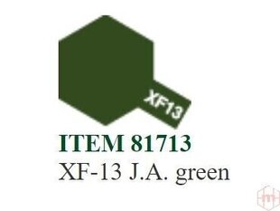 Tamiya - XF-13 J.A. green, 10ml cena un informācija | Modelēšanas un zīmēšanas piederumi | 220.lv