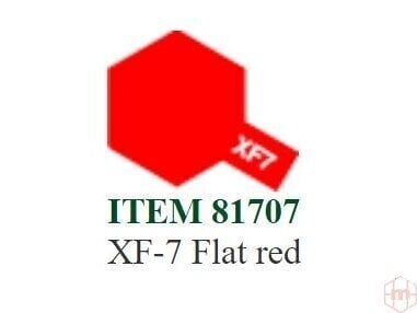 Tamiya - XF-7 Flat red, 10ml cena un informācija | Modelēšanas un zīmēšanas piederumi | 220.lv