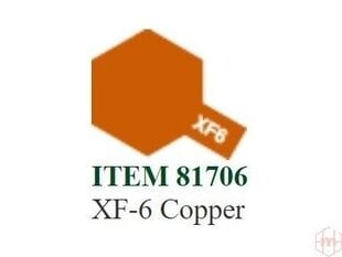 Краска Tamiya - XF-6 Copper, 10 мл цена и информация | Принадлежности для рисования, лепки | 220.lv