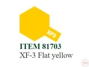 Tamiya - XF-3 Flat yellow, 10ml cena un informācija | Modelēšanas un zīmēšanas piederumi | 220.lv