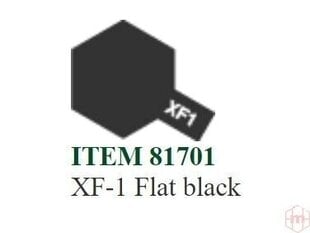 Tamiya - XF-1 Flat black, 10ml kaina ir informacija | Modelēšanas un zīmēšanas piederumi | 220.lv